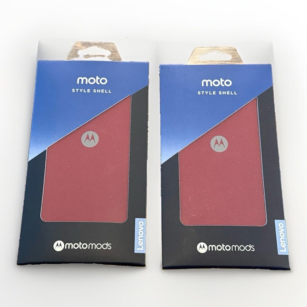 Lot Of 2 Genuine Motorola Moto Mods Style Shell for Moto Z Phones Red NEW